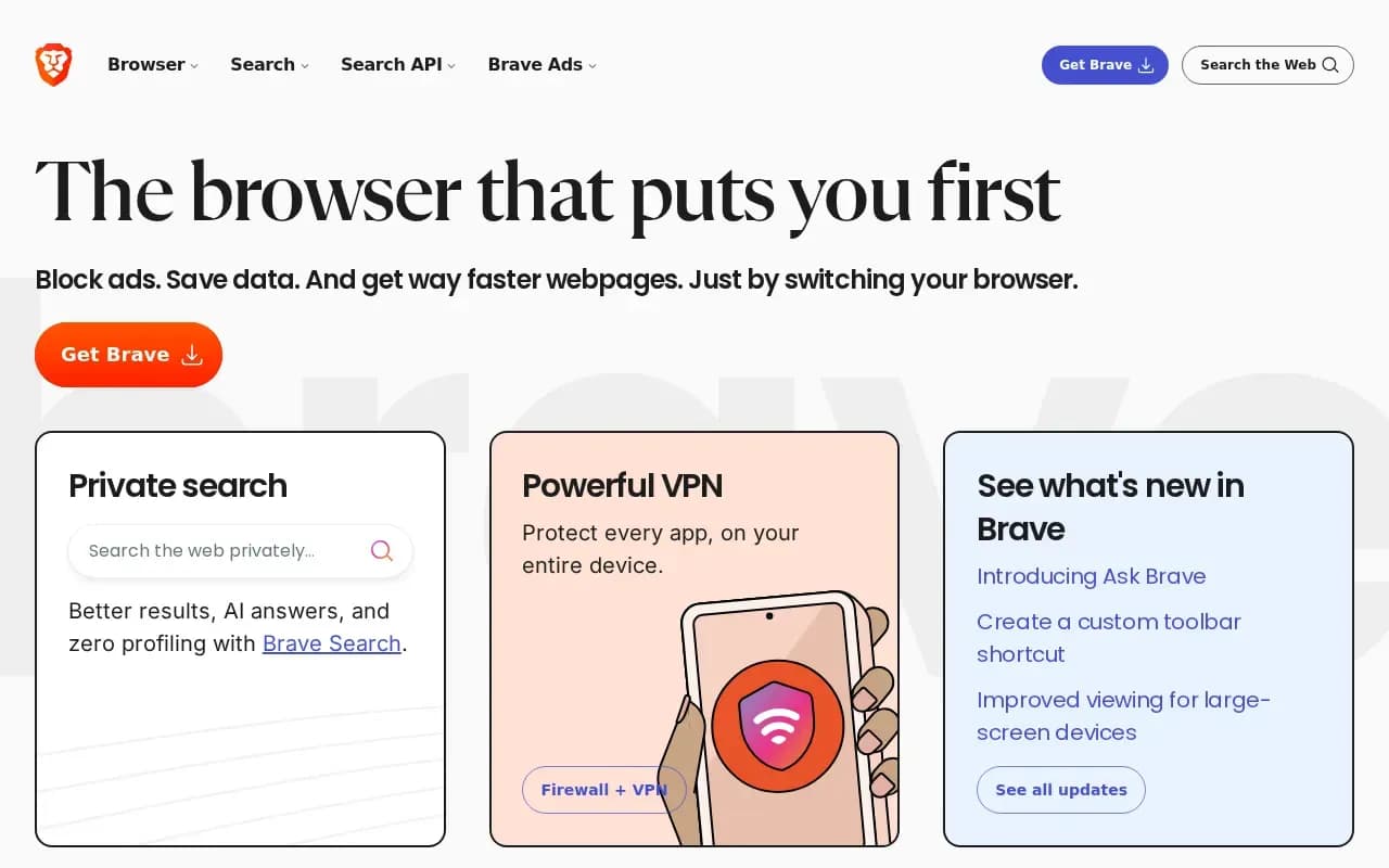 The Brave website