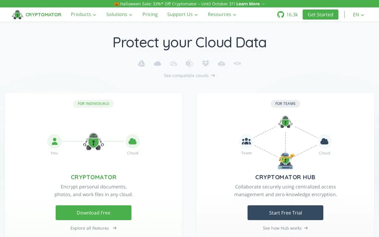 The Cryptomator website