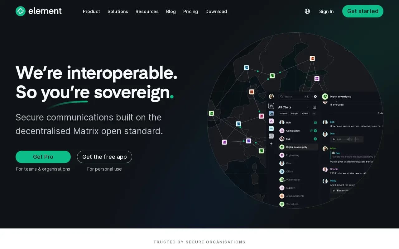 The Element website