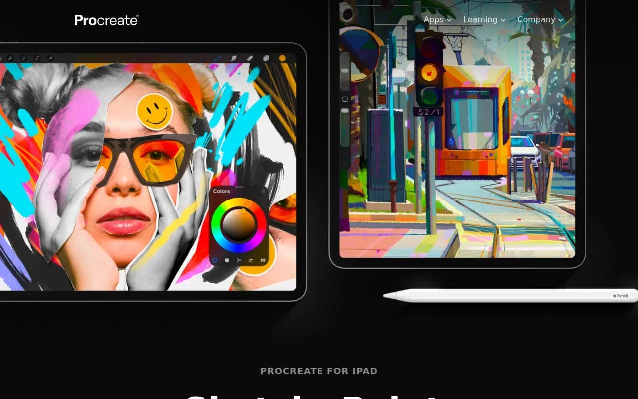 The Procreate website