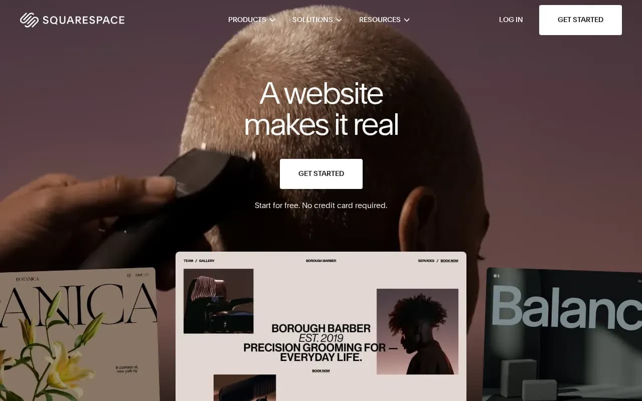 The Squarespace website