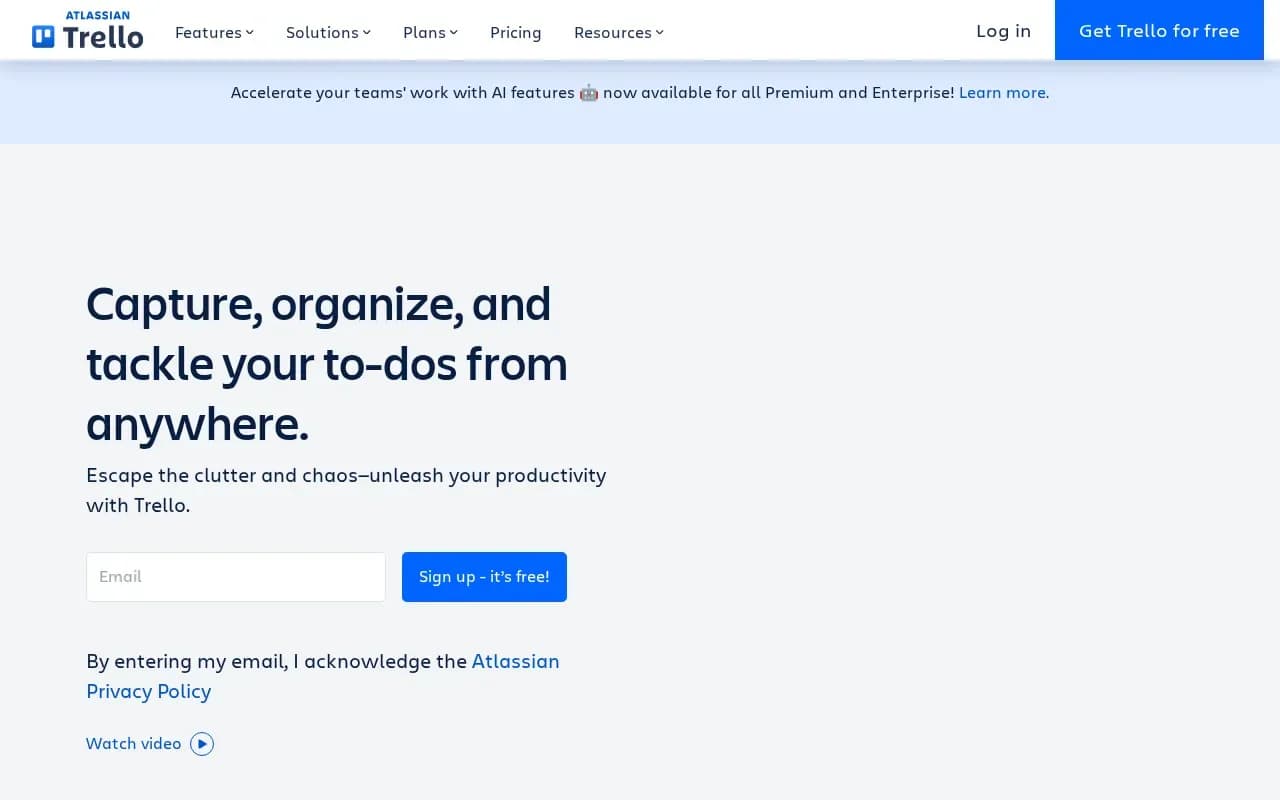 The Trello website