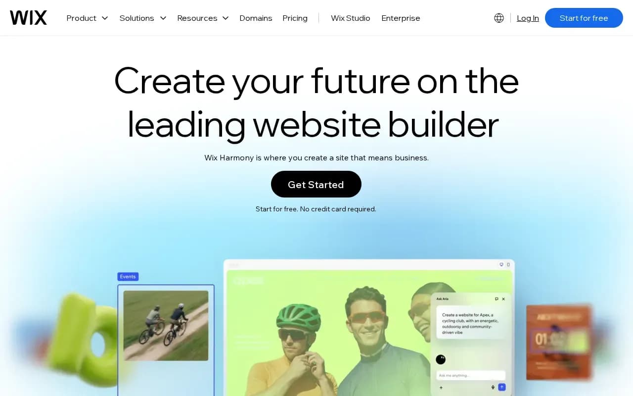 The Wix website