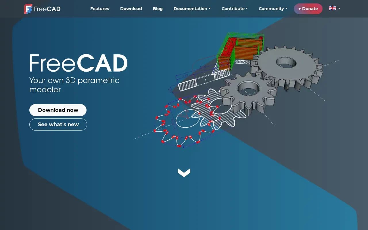 The FreeCAD website