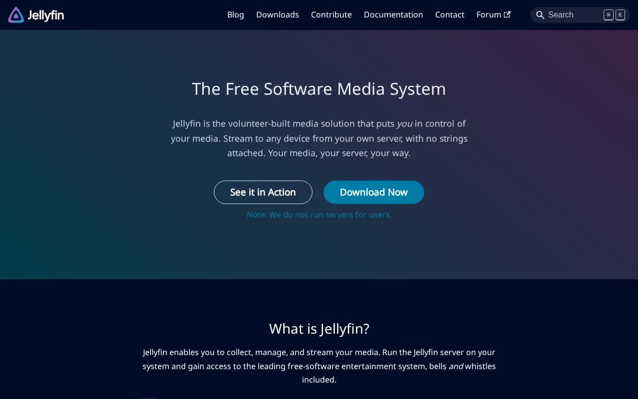 The Jellyfin website