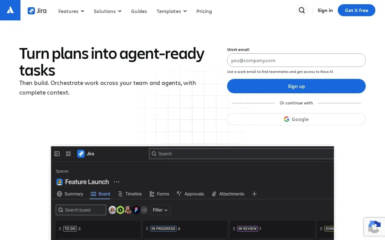 The Jira website