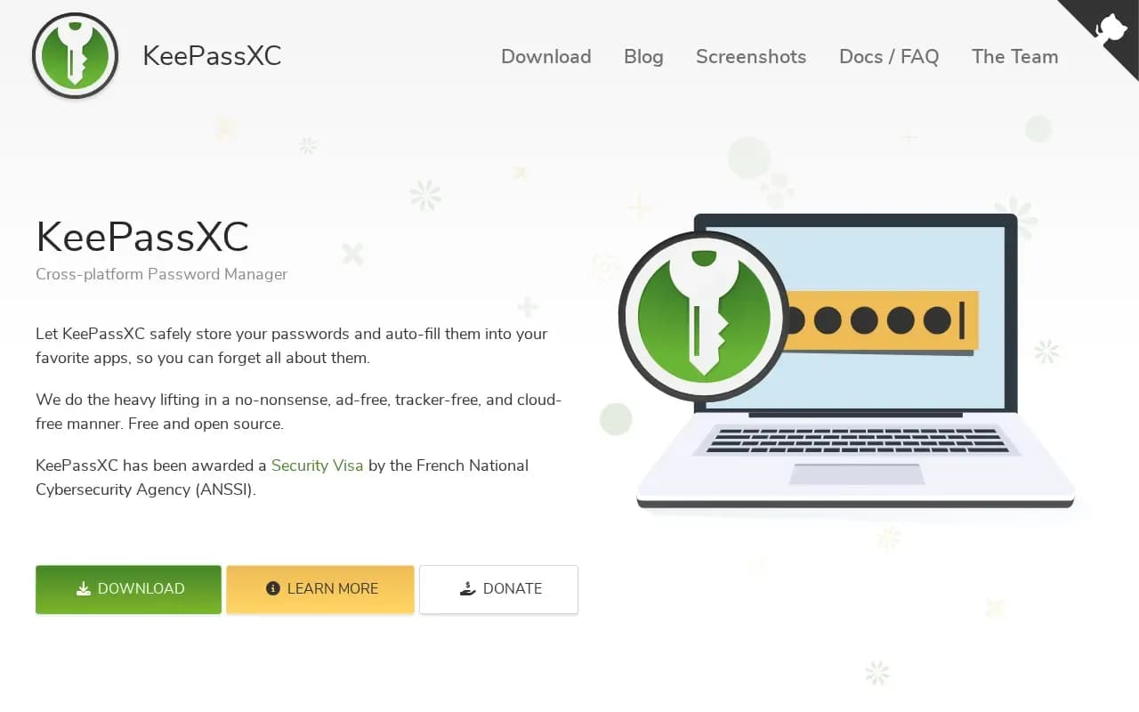 The KeePassXC website