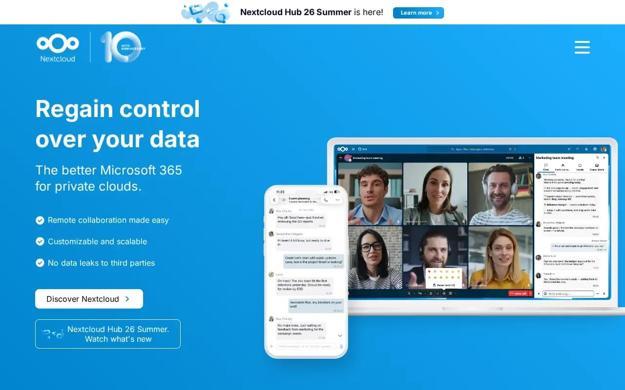 The Nextcloud website