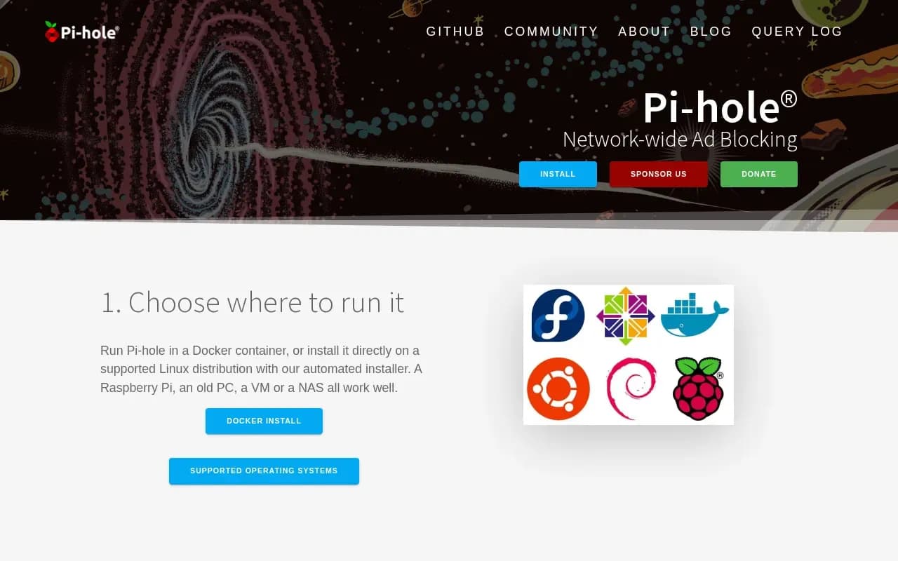 The Pi-hole website