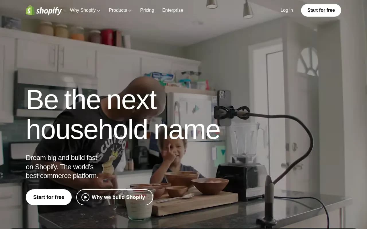 The Shopify website