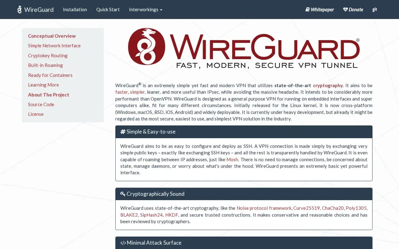 The WireGuard website